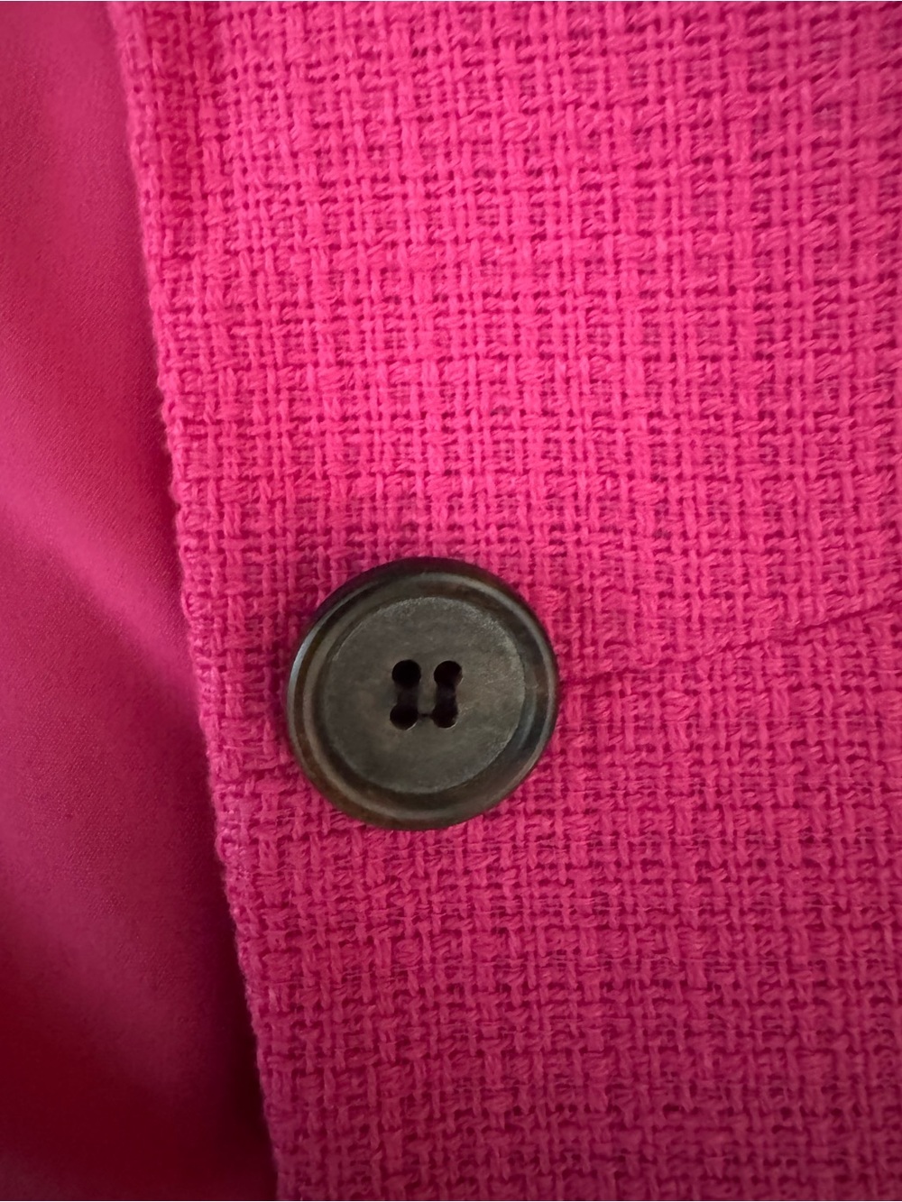 Ann Taylor Textured Blazer in Vibrant Hot Pink - Picture 5 of 11